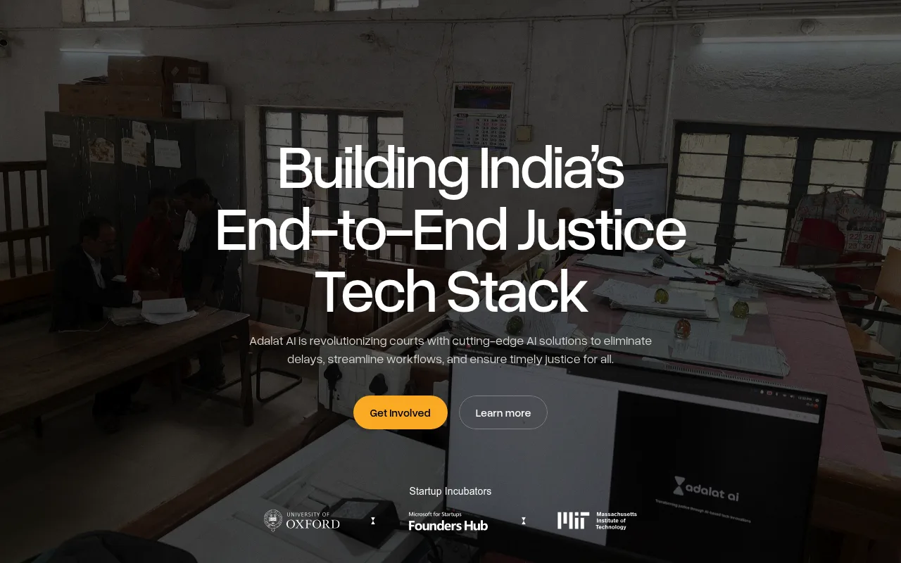 Adalat AI website hero