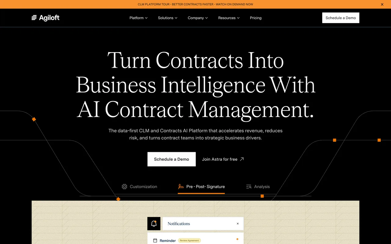 Agiloft website hero