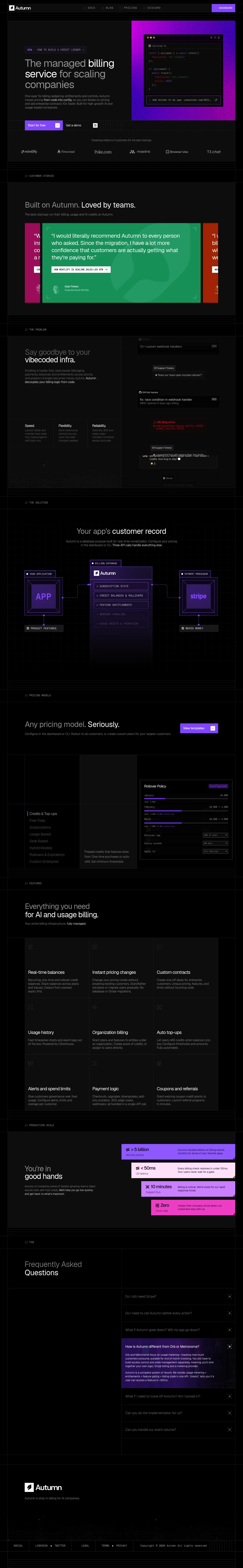 Autumn full landing page