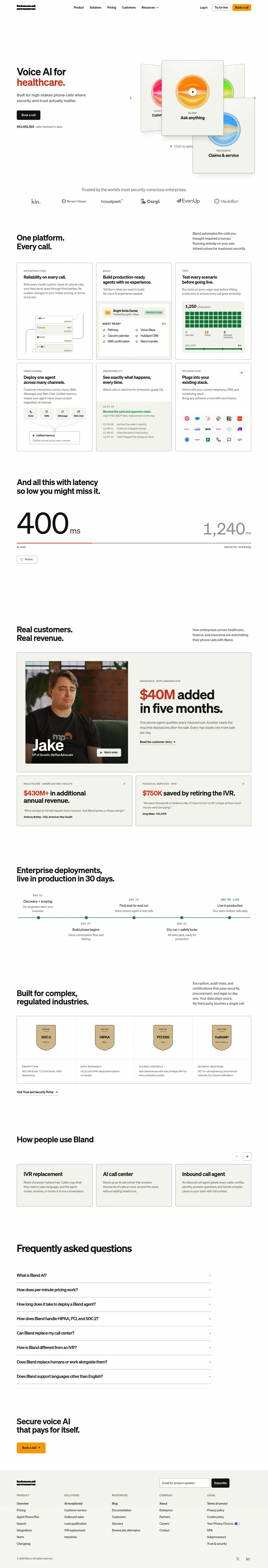 Bland full landing page