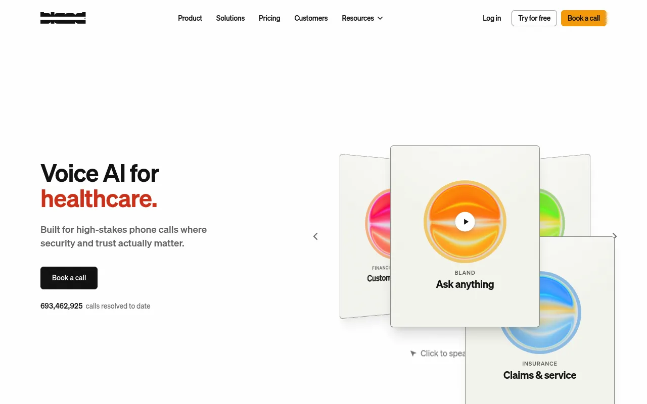 Bland website hero