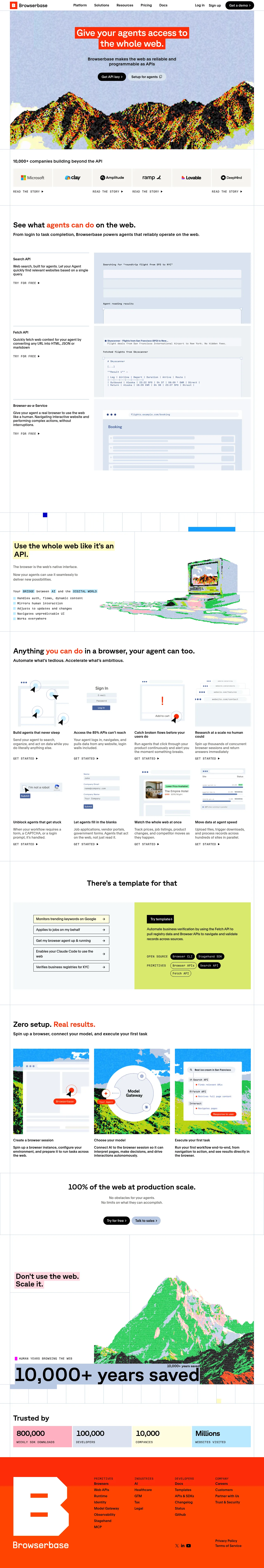 Browserbase full landing page