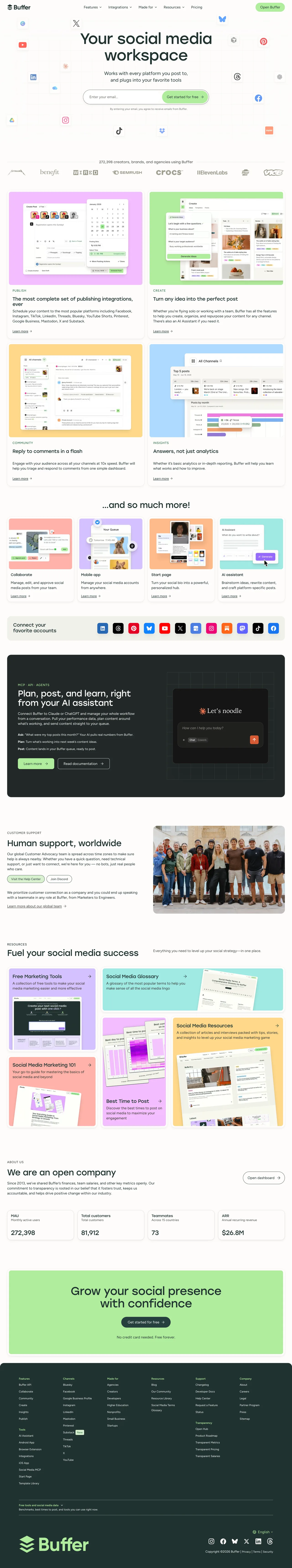 Buffer full landing page