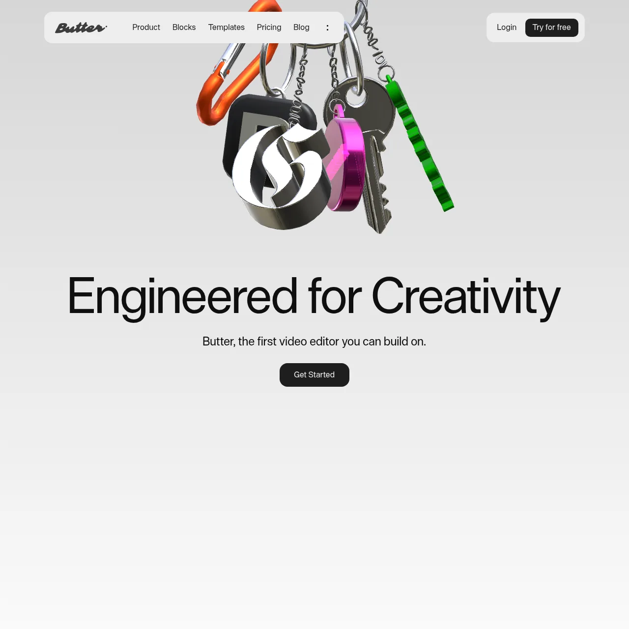 Butter website screenshot