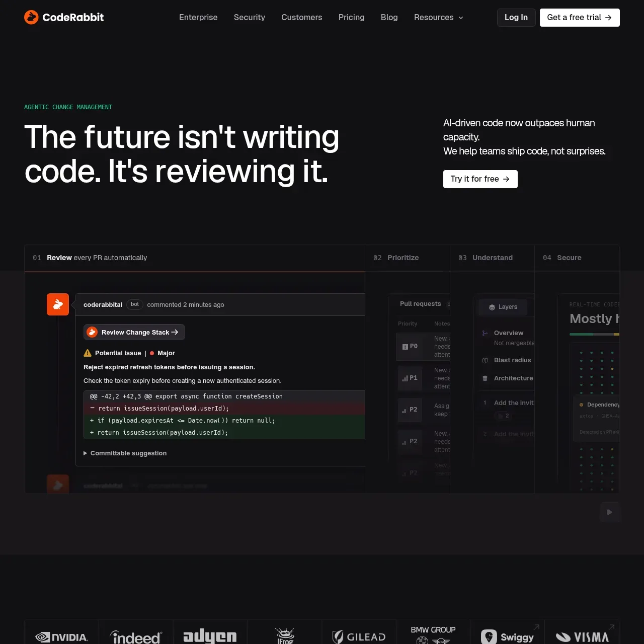 CodeRabbit website screenshot