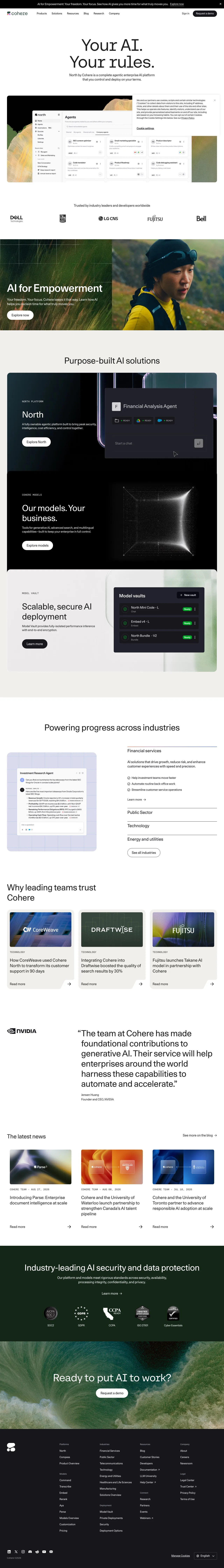 Cohere full landing page