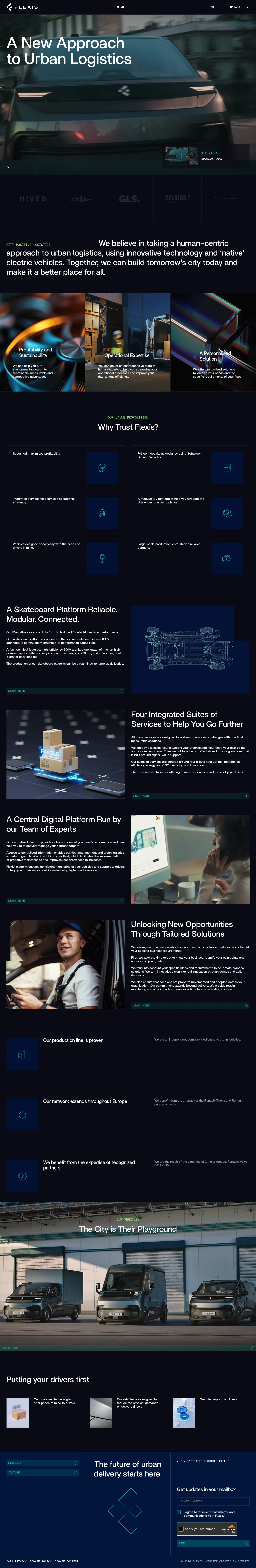 Flexis Mobility full landing page