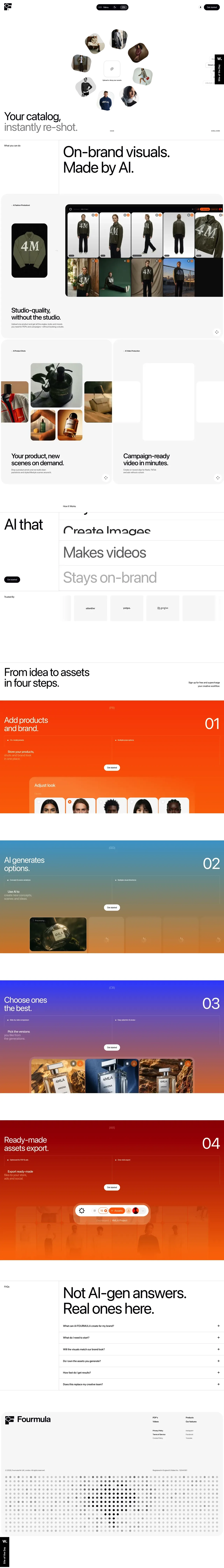 Fourmula full landing page