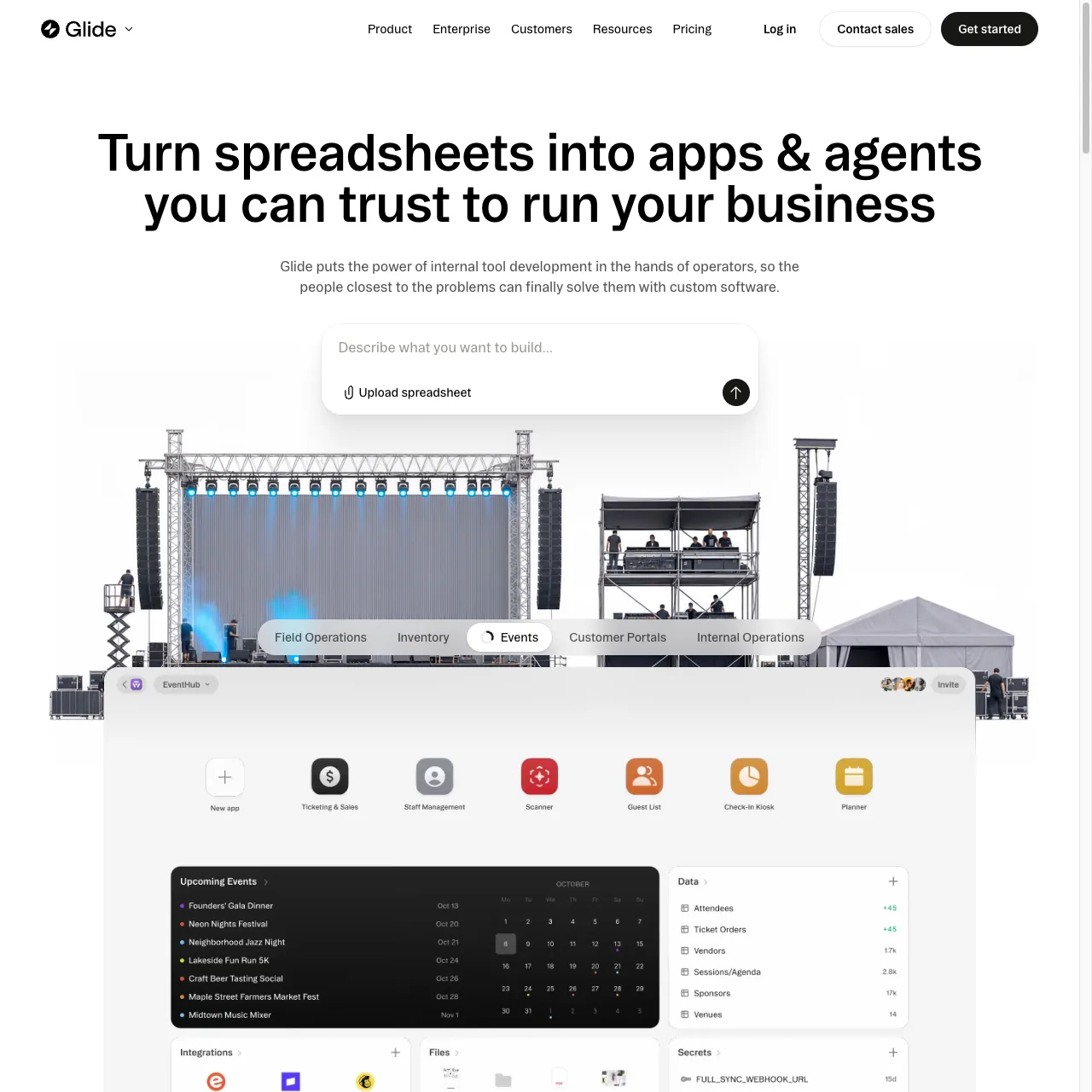 Glide website screenshot