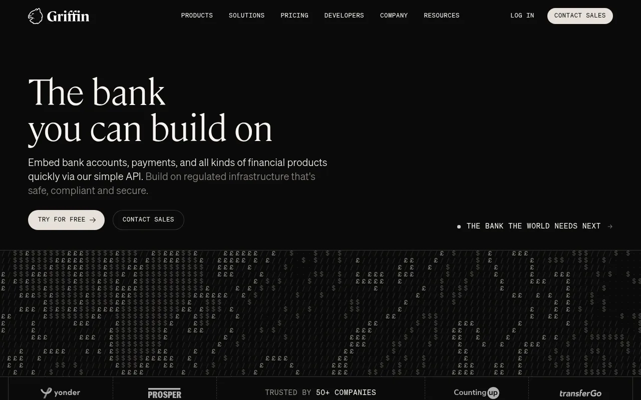 Griffin website hero