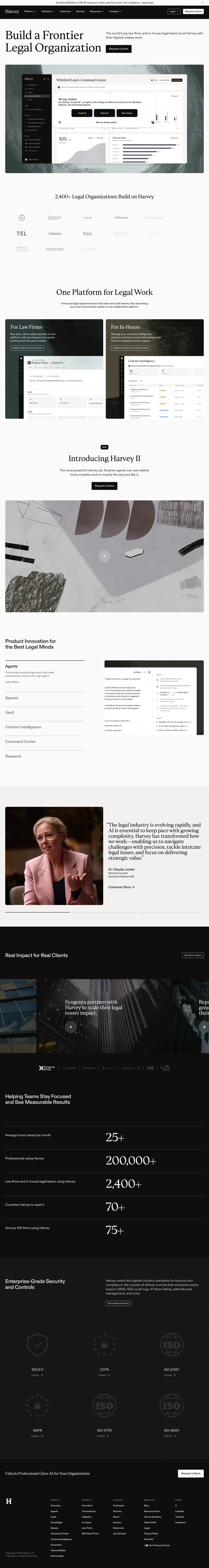 Harvey full landing page