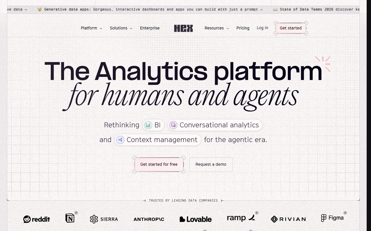 Hex website hero