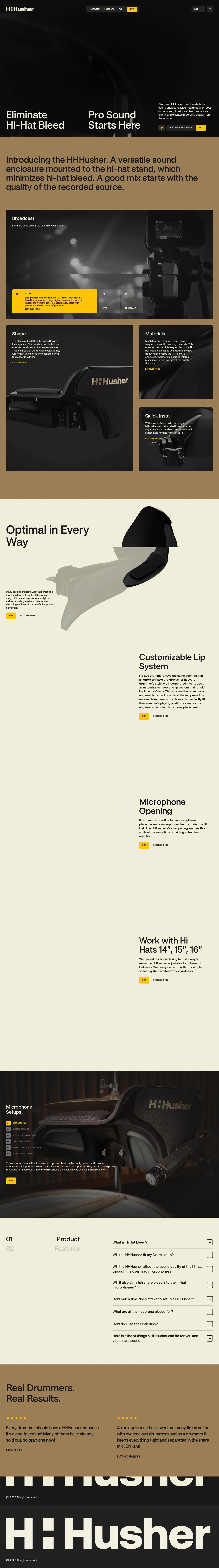 HHHusher full landing page