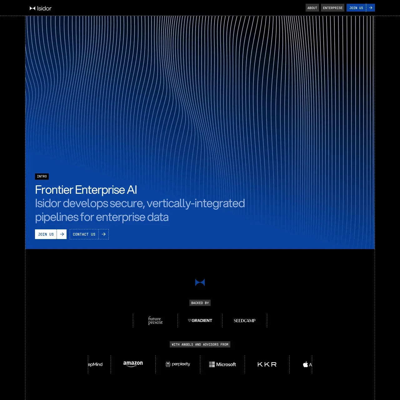 Isidor website screenshot