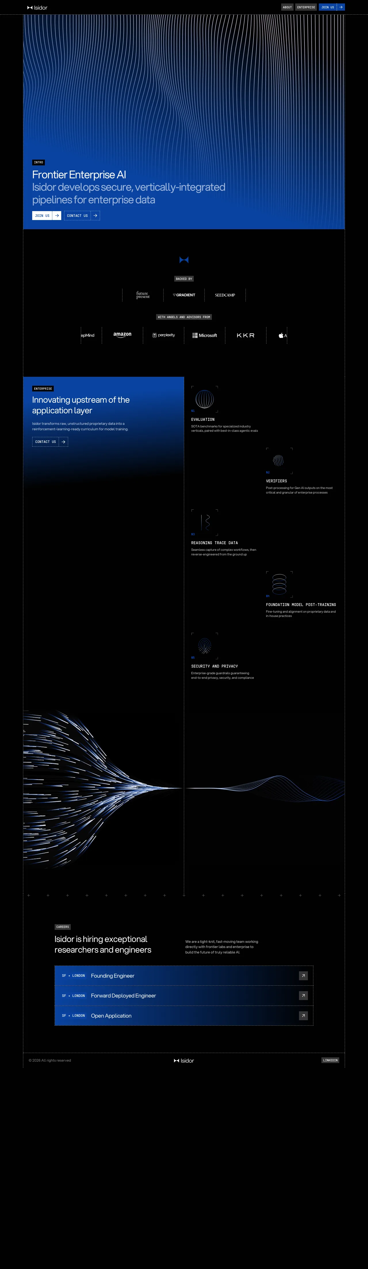 Isidor full landing page
