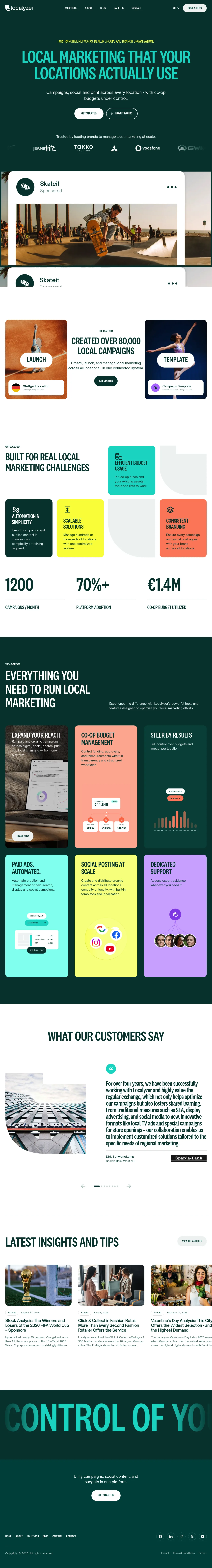 Localyzer full landing page