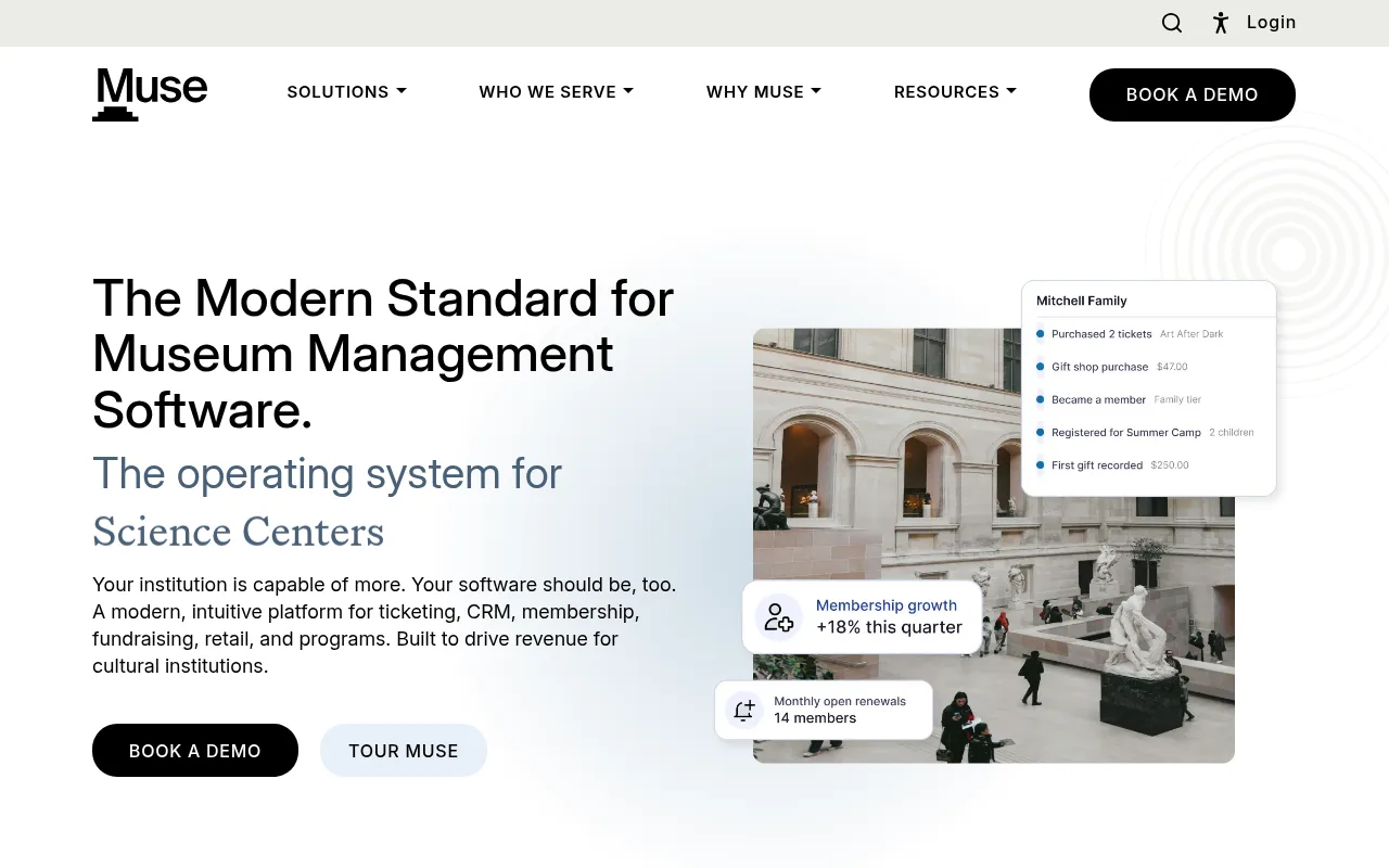 Muse Software website hero