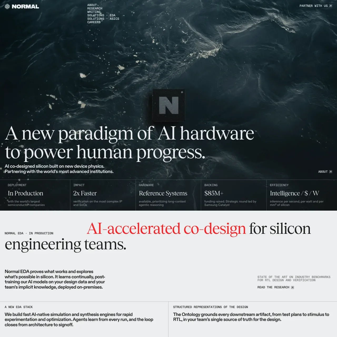 Normal Computing website screenshot
