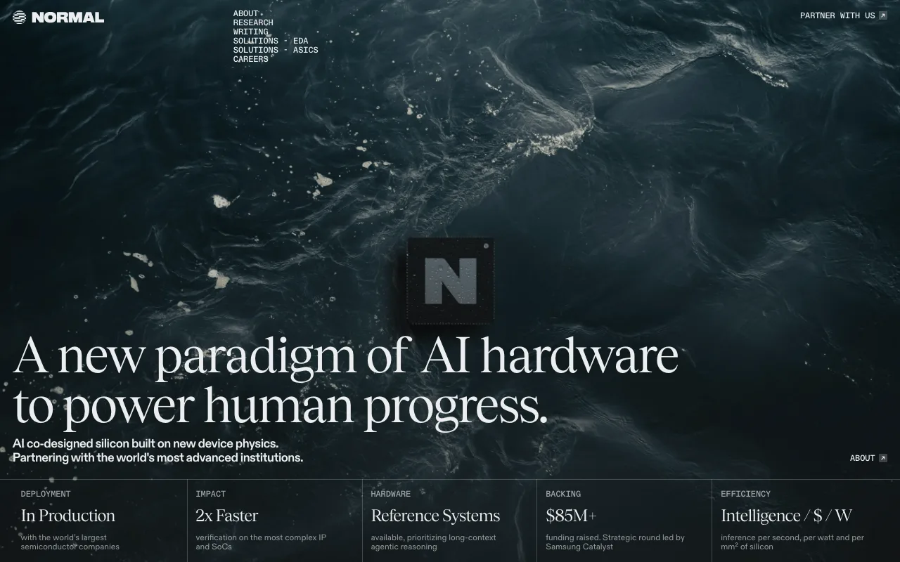 Normal Computing website hero