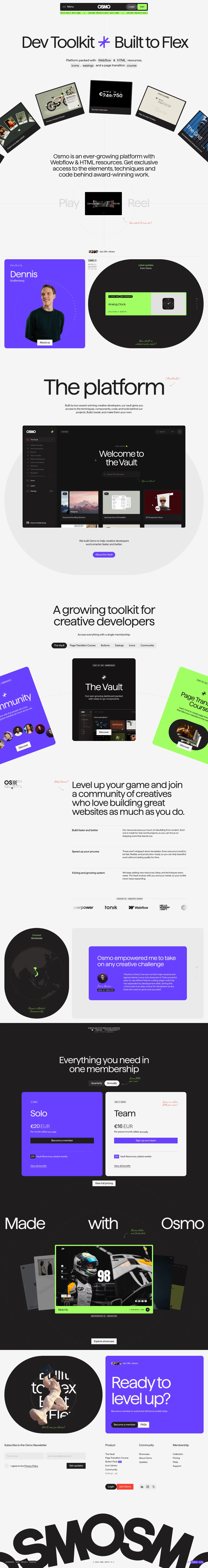 Osmo full landing page