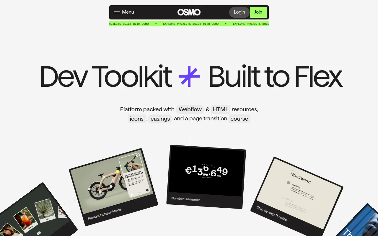 Osmo website hero
