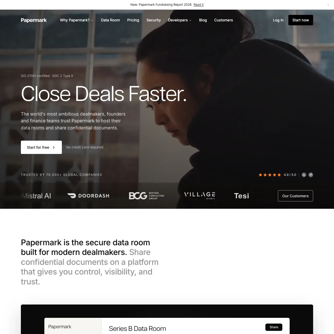 Papermark website screenshot