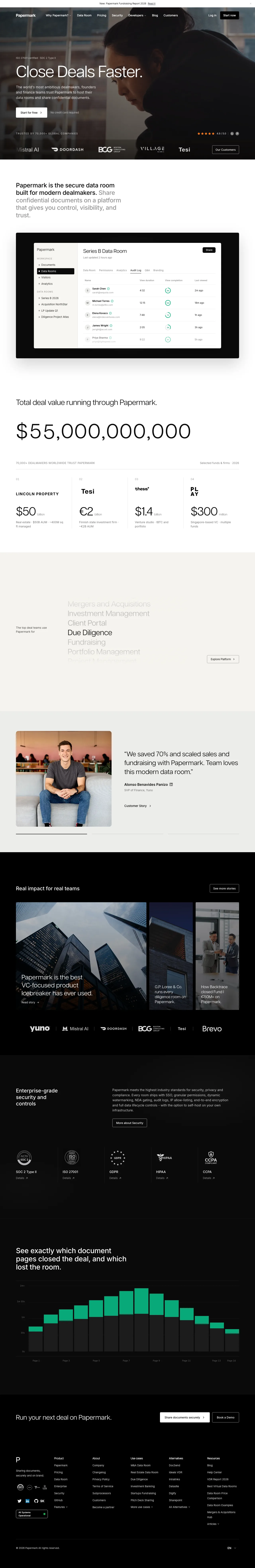 Papermark full landing page
