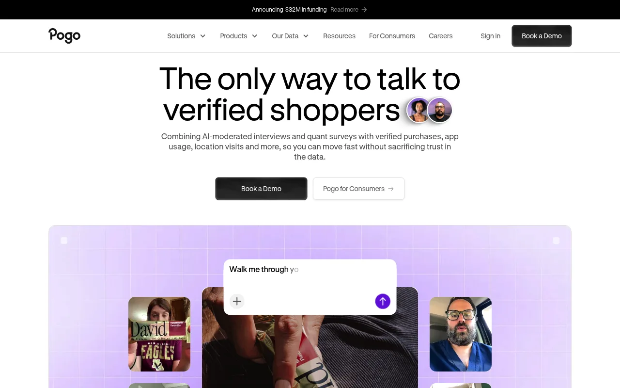 Pogo website hero