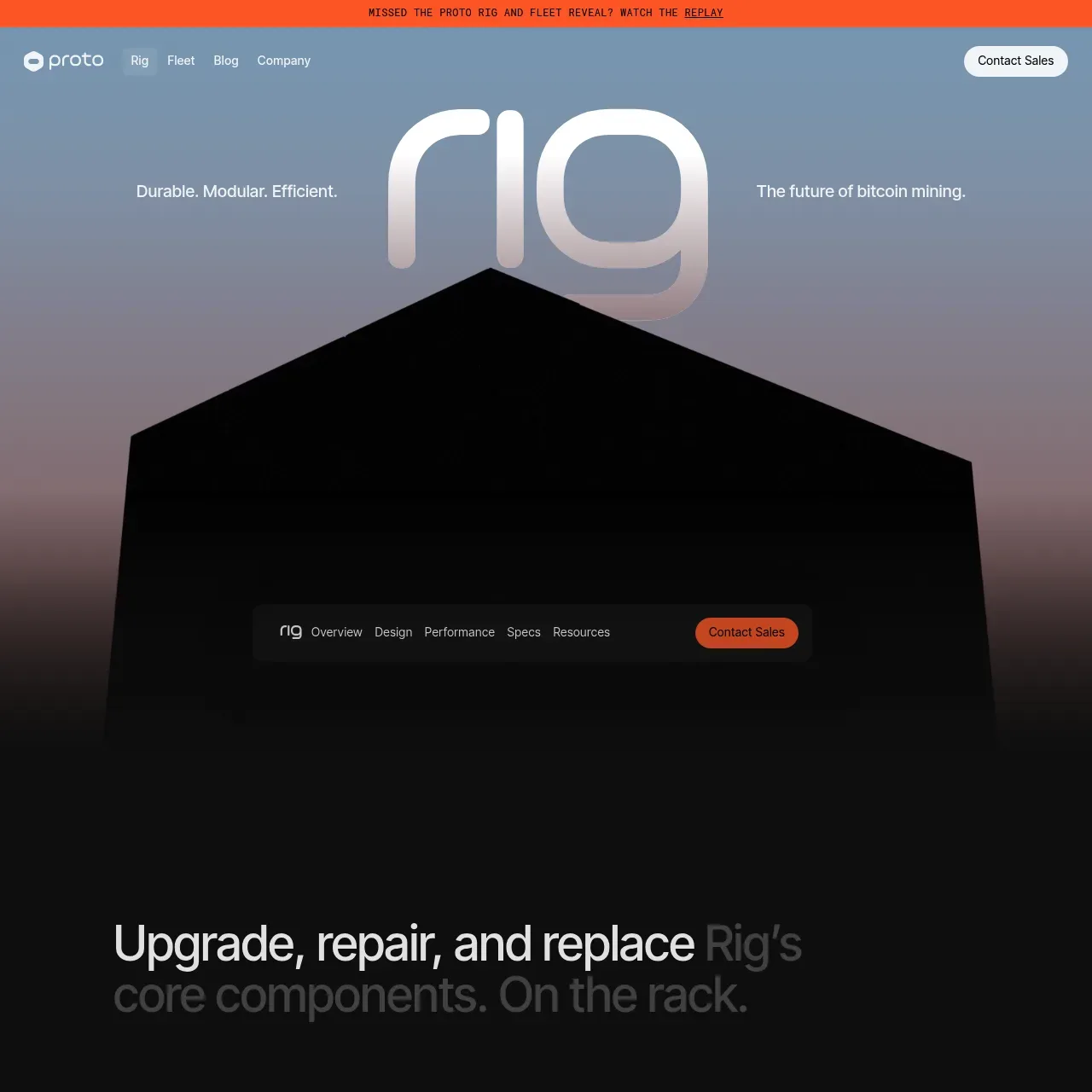 Proto Rig website screenshot