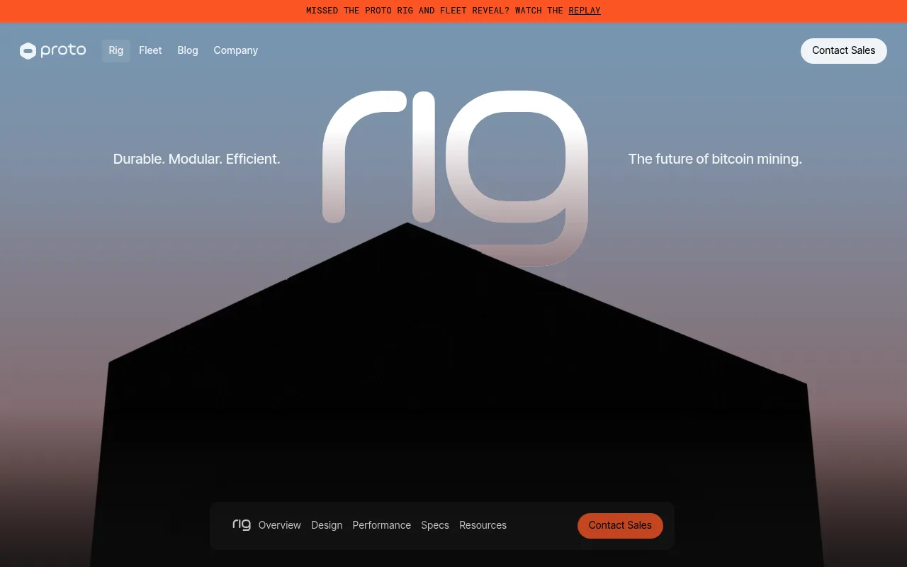 Proto Rig website hero