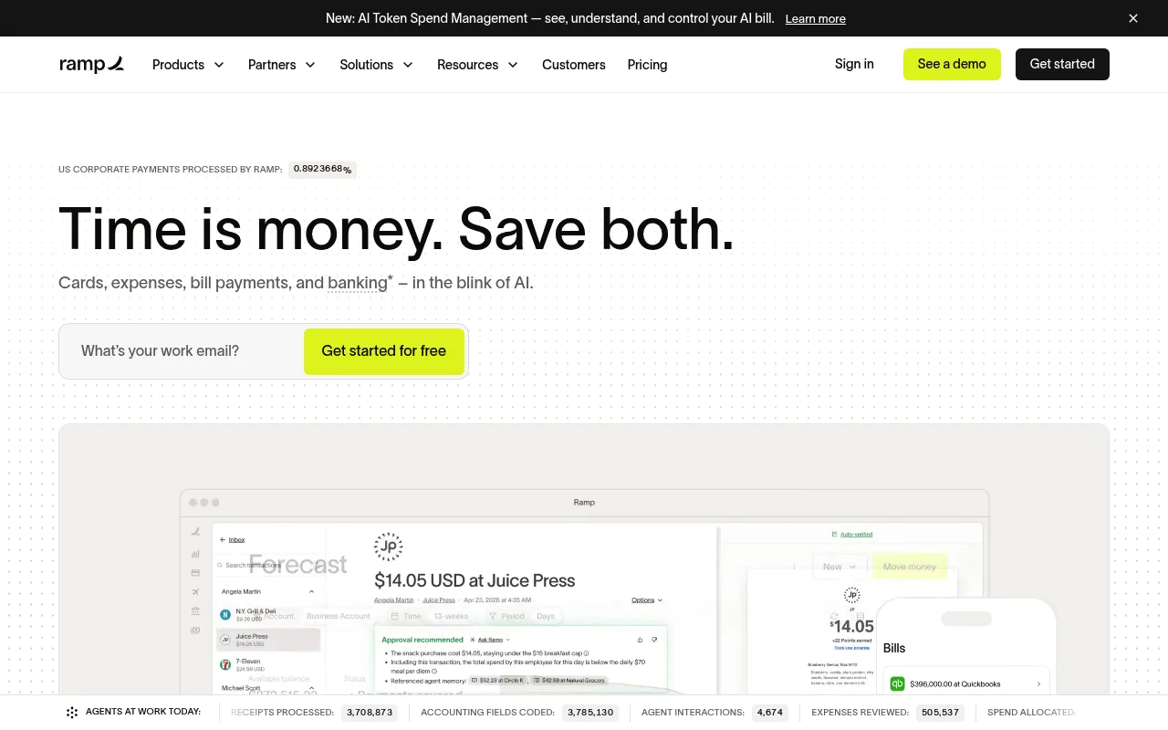 Ramp landing page hero