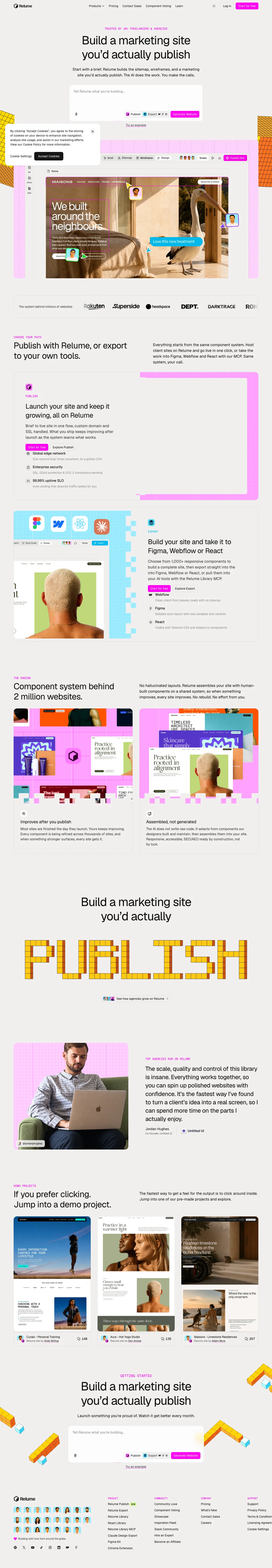 Relume full landing page