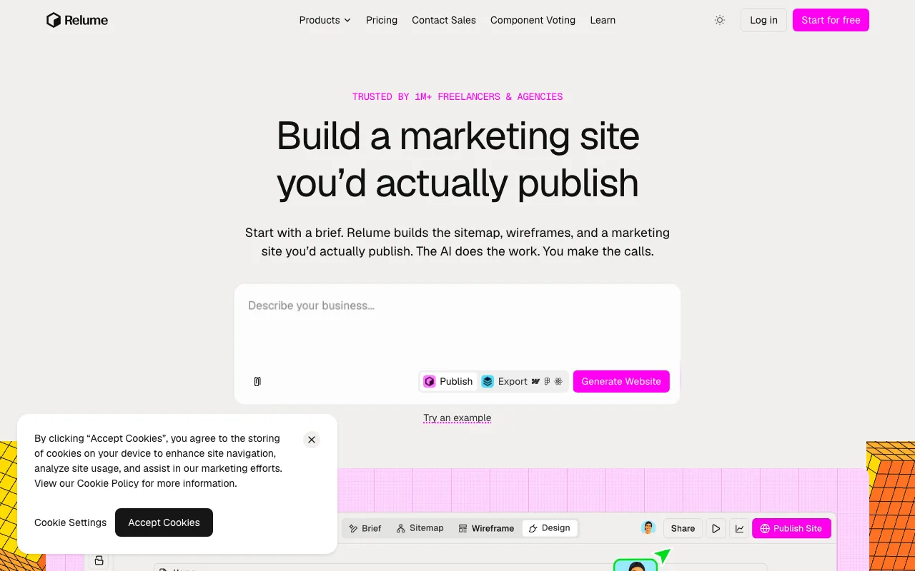 Relume website hero