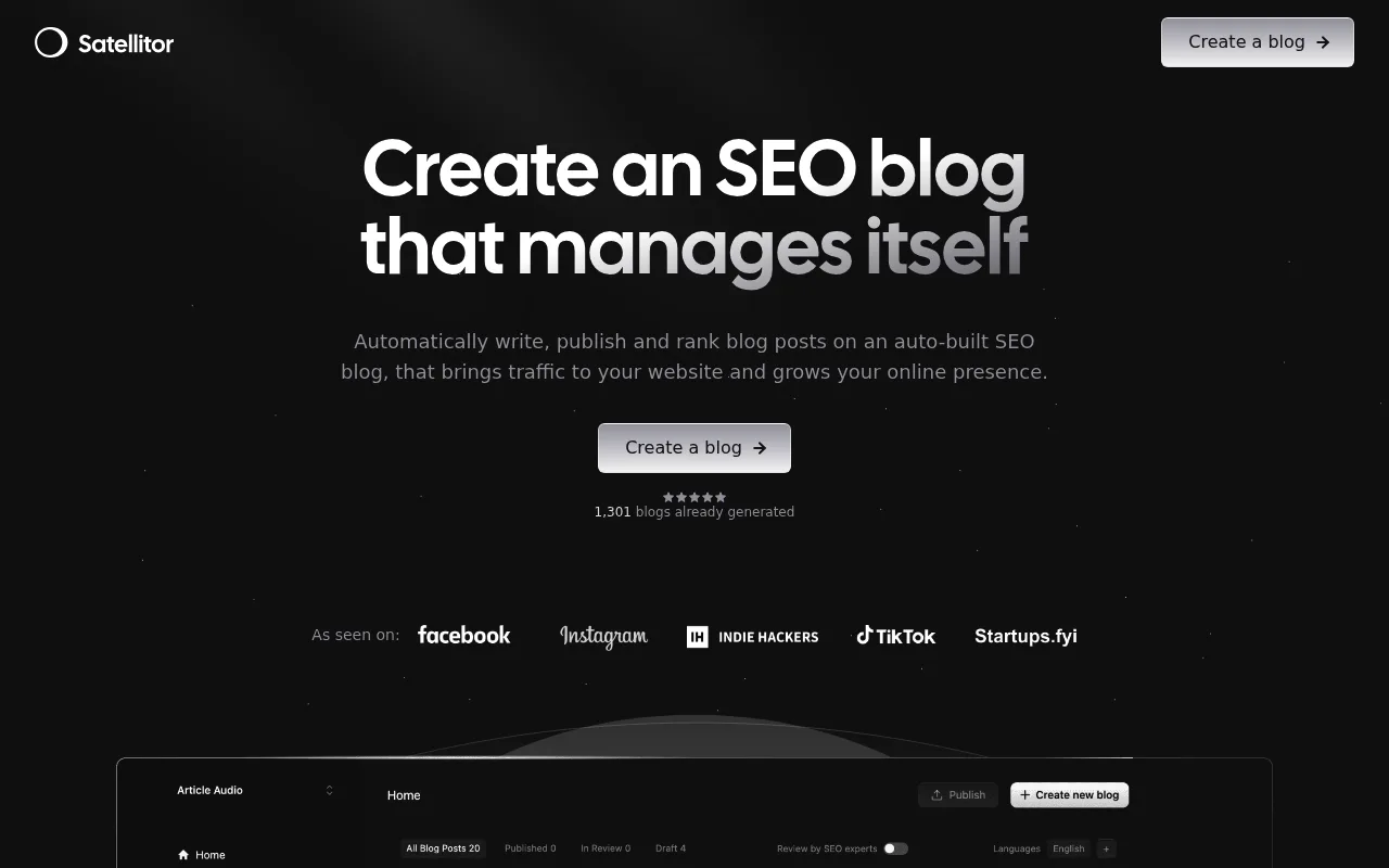 Satellitor website hero