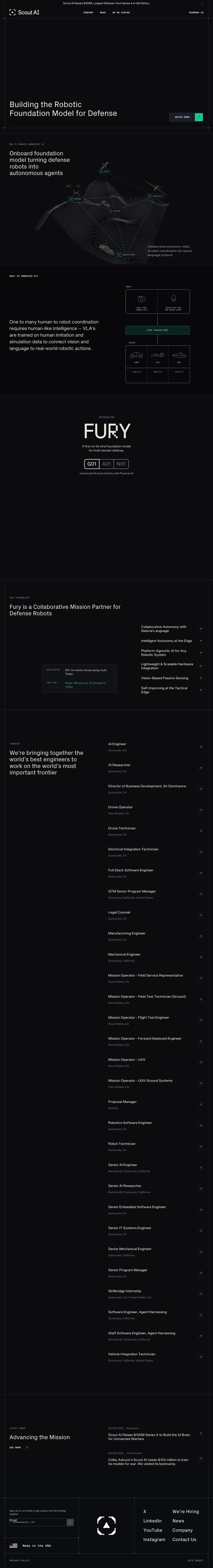 Scout AI full landing page