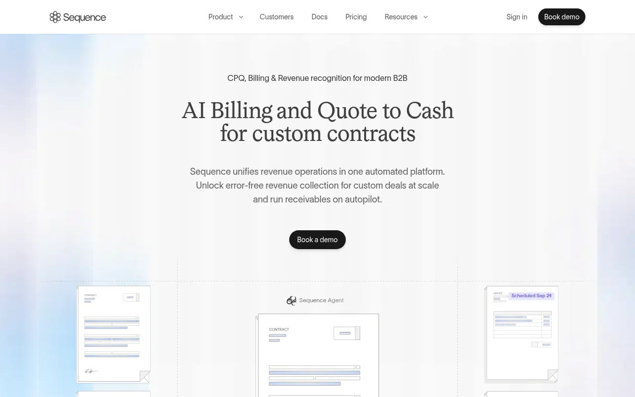 Sequence website hero