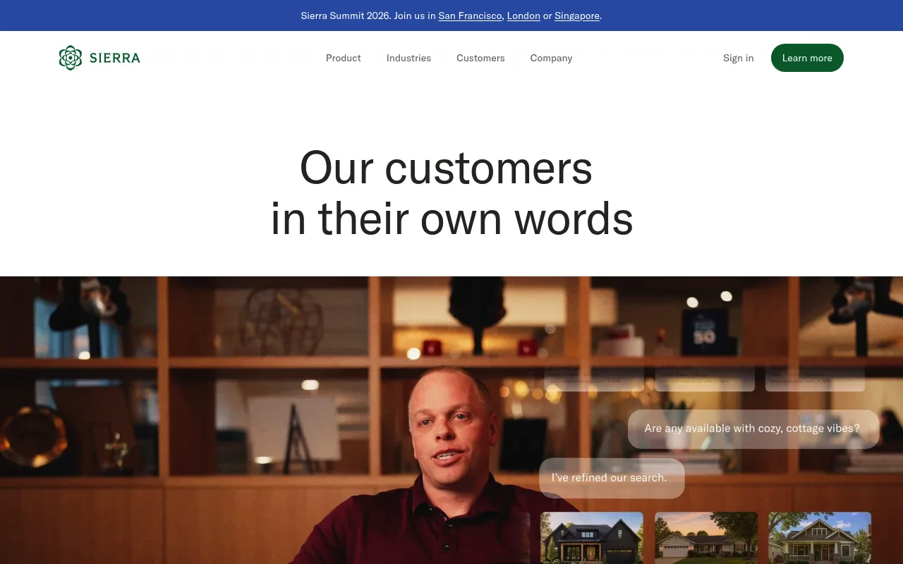 Sierra website hero