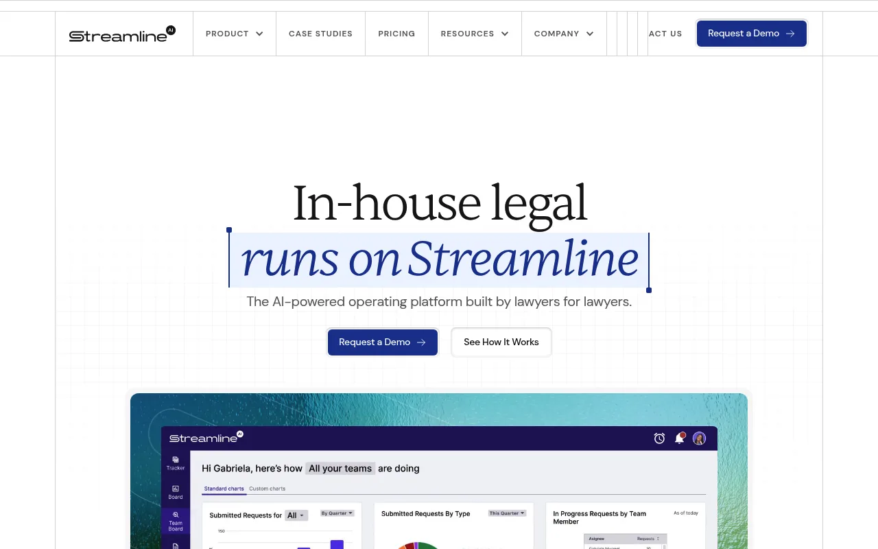 Streamline AI website hero
