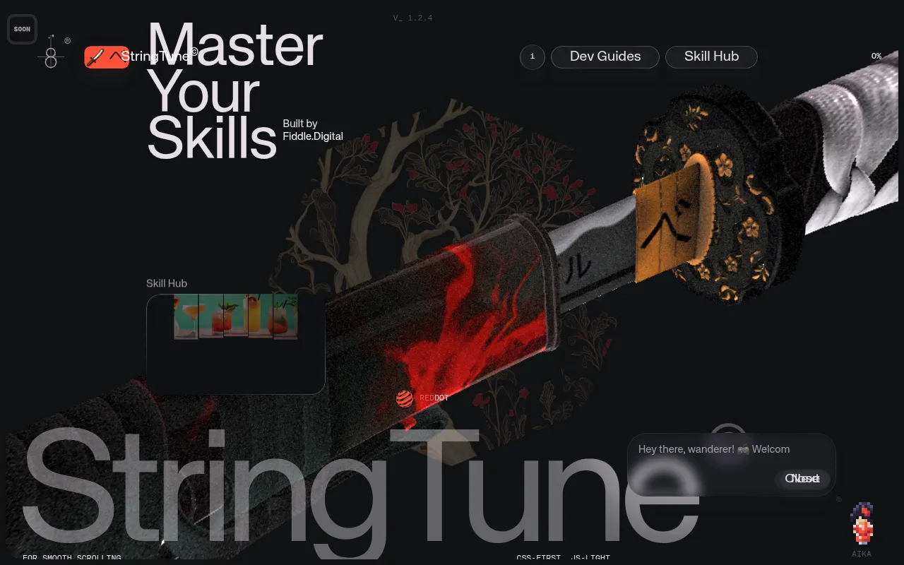 StringTune website hero