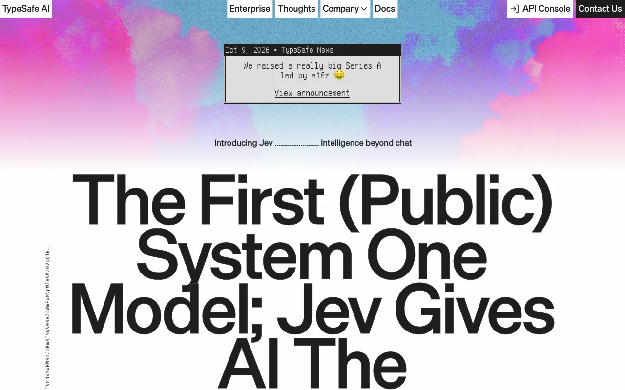 TypeSafe AI website hero