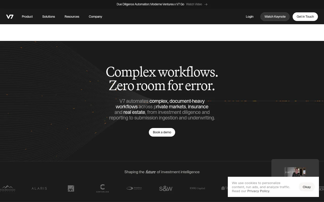 V7 website hero