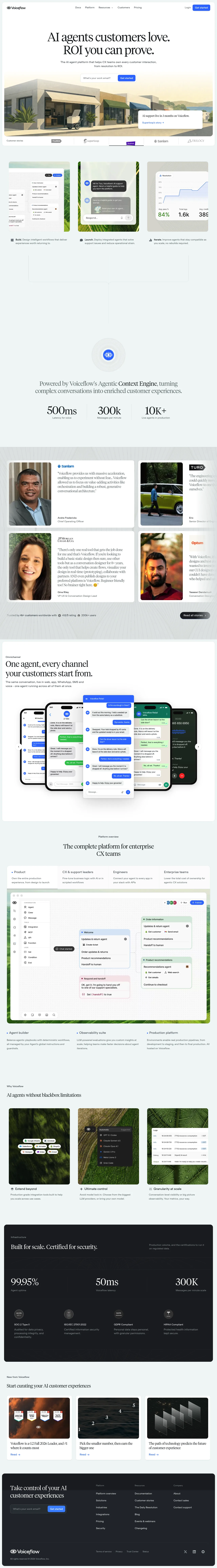 Voiceflow full landing page