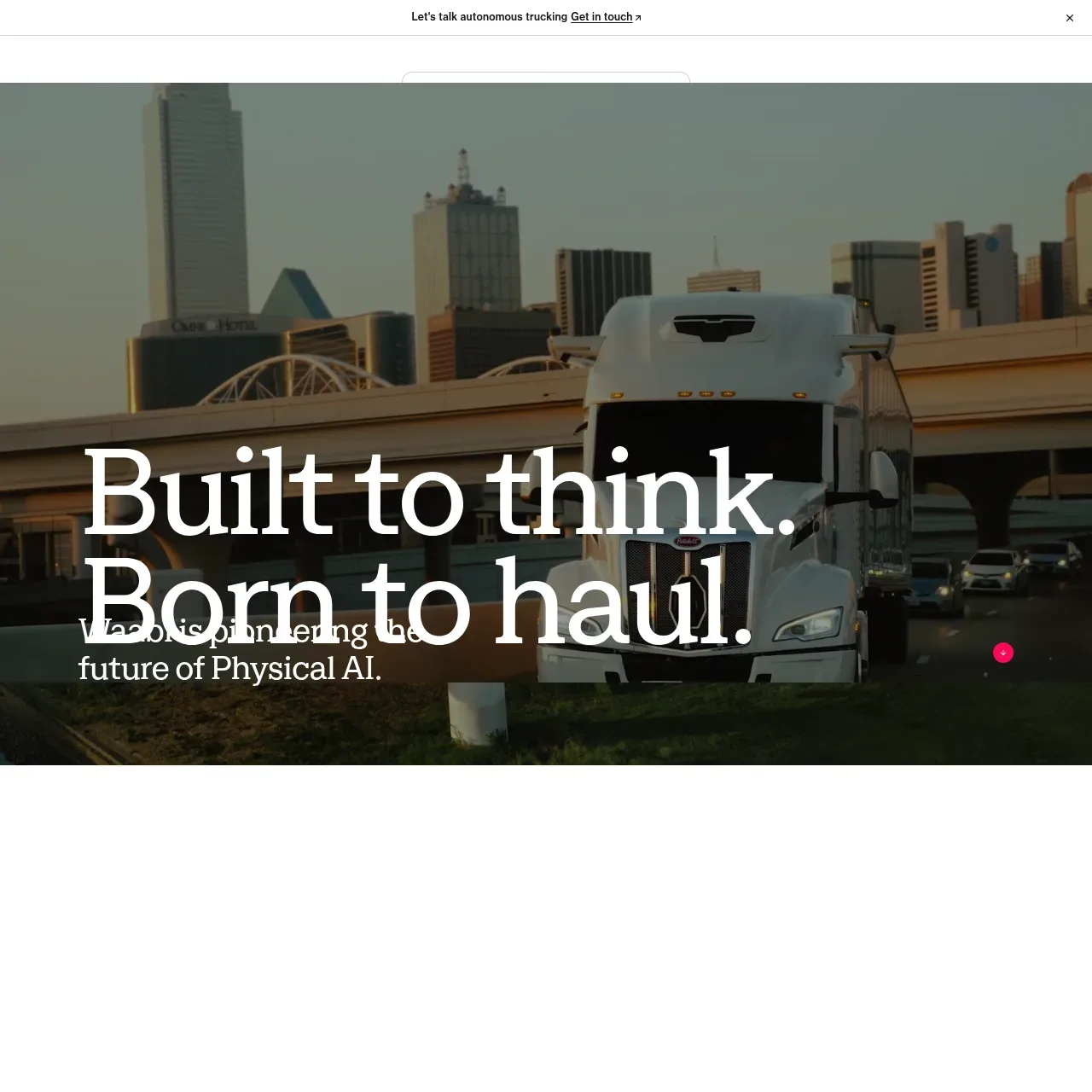 Waabi website screenshot