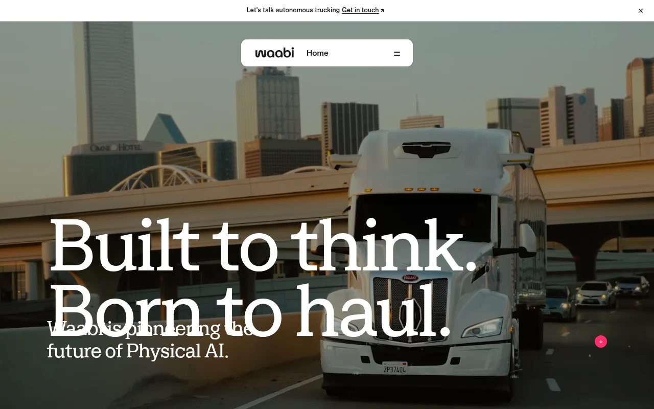 Waabi website hero