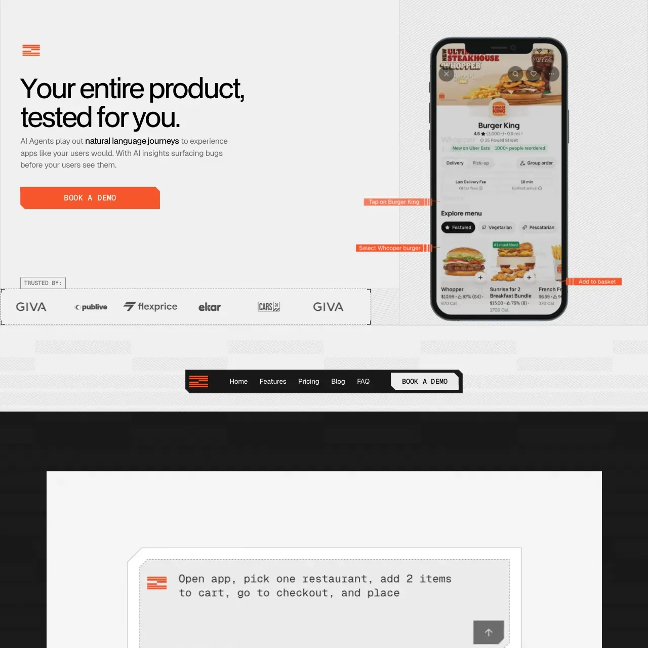 Zenact AI website screenshot